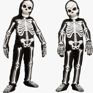 💀SPOOKTACULAR CREATIONS FIERCE SKELETON HALLOWEEN COSTUME 3DBONES SIZE SMALL 5-7